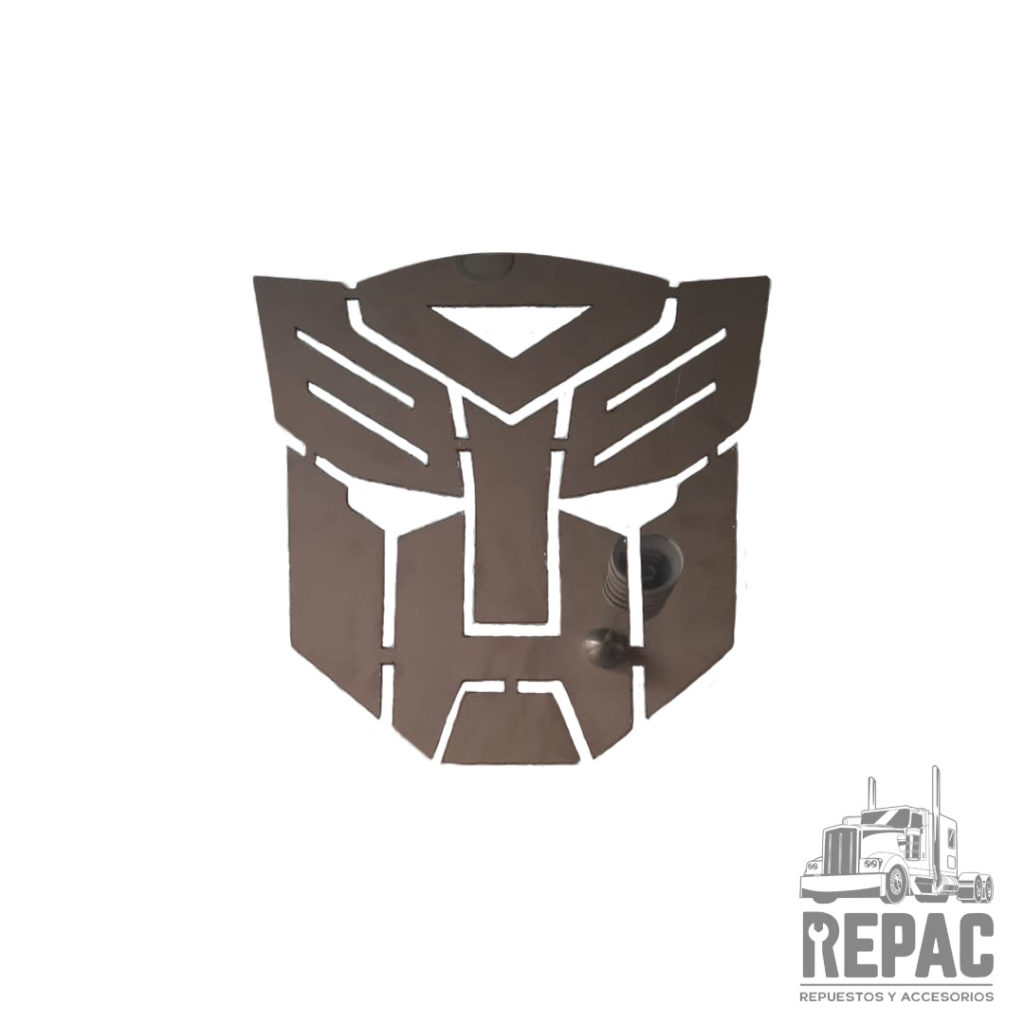 Emblema Logo Optimus Prime en Acero Inoxidable